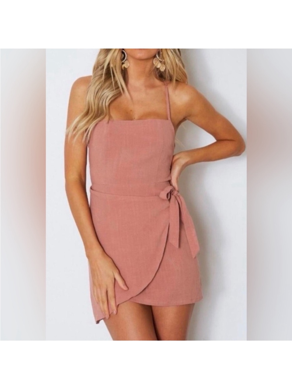NWT White Fox Boutique “To The Point” Mini Dress in Terracotta XS